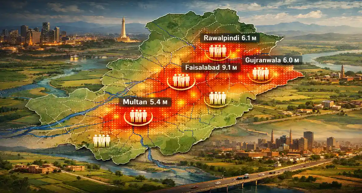 District wise population of Punjab Pakistan 2023