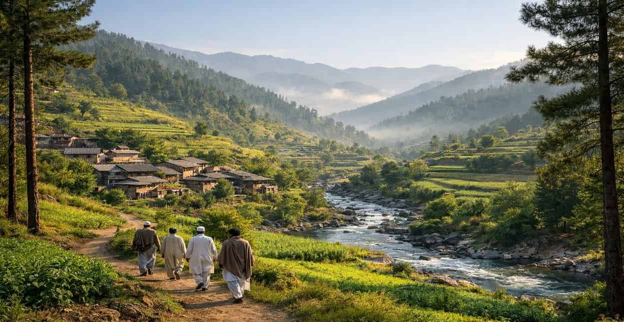 Lower Dir hilly area